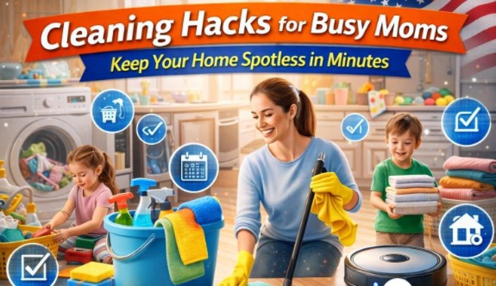 Cleaning Hacks for Busy Moms: Keep Your Home Spotless in Minutes